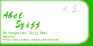abel szijj business card